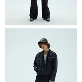 Chained Short Mock Neck Puffer Coat