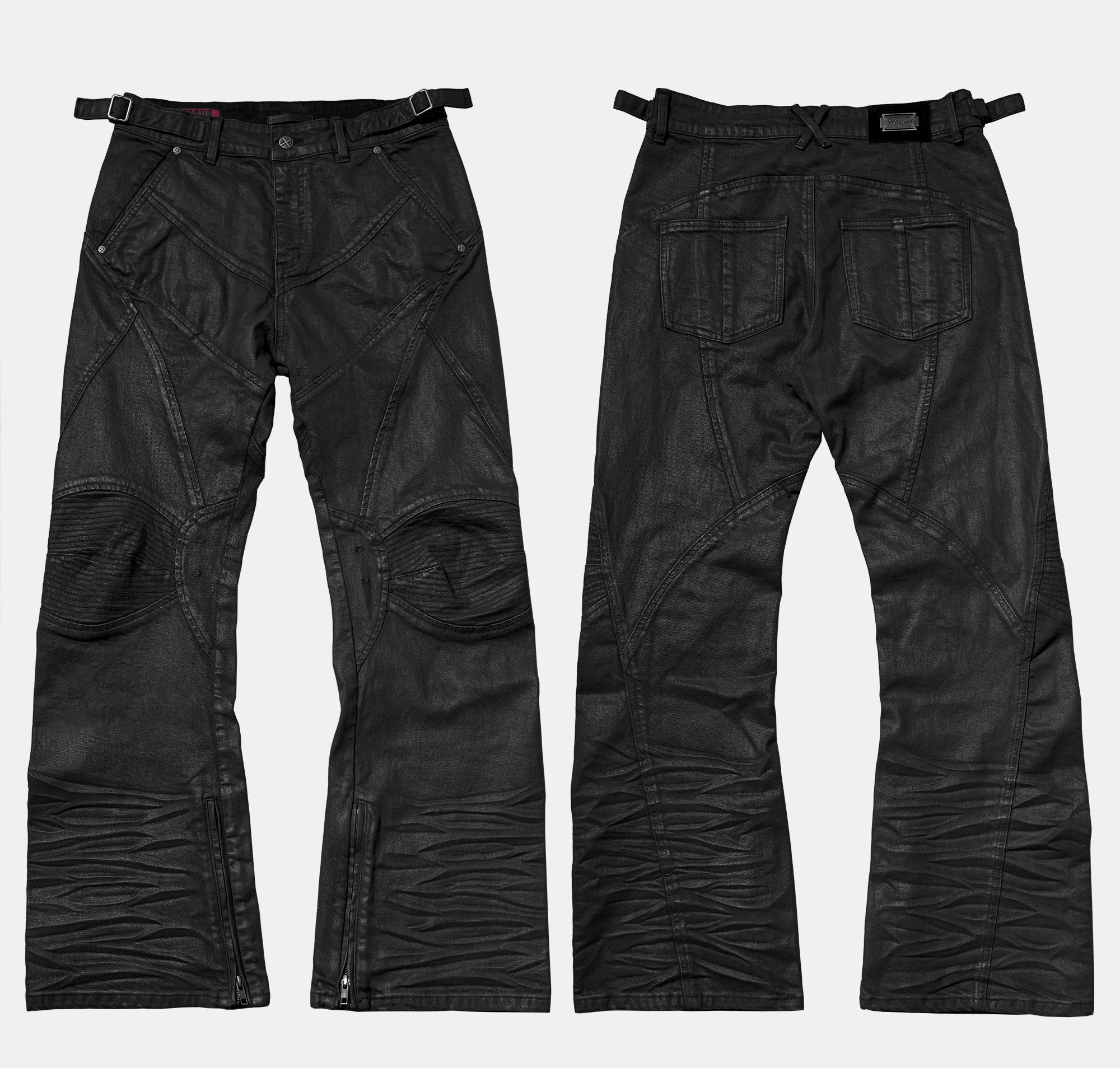 Dark Wash Distressed Stretch Denim Jeans