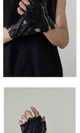 Strapped Tactical Leather Gloves