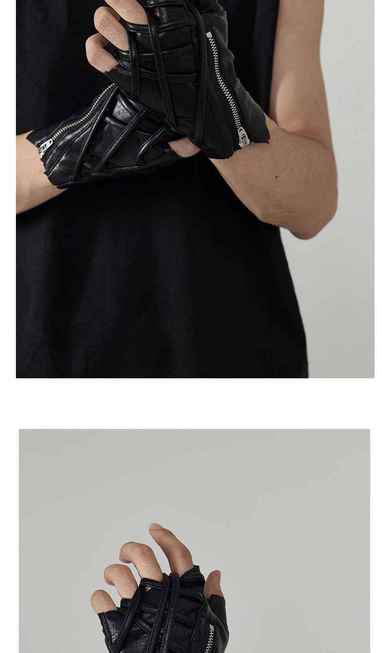 Strapped Tactical Leather Gloves