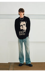 Couple’s Faux Mink Portrait Jacquard Sweaters