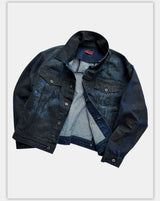 Distressed Ice Blue Ombre Denim Jacket