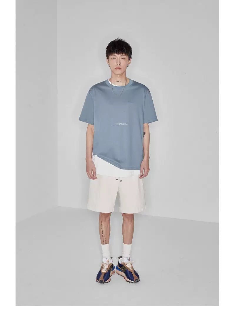 Double-sided Color-block Printed Pima Cotton Tee