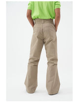Men's Double Buckle Pleated Casual Pants