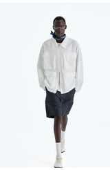 Heavy Vintage Textured Cotton Cargo Shorts