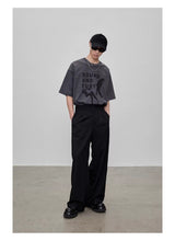Adjustable Waist Wool Blend Dress Pants