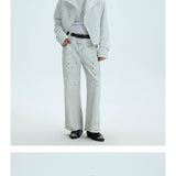 Two-Tone Single-Button Split Turtleneck Down Coat