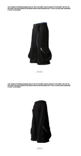 Detachable Suede Denim Patchwork Cargo Pants
