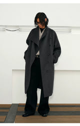 Men's Long Wool Shawl Coat