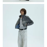 Washed Fleece Plaid Lined Jacket