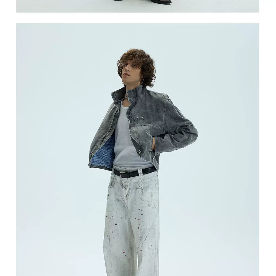 Washed Fleece Plaid Lined Jacket
