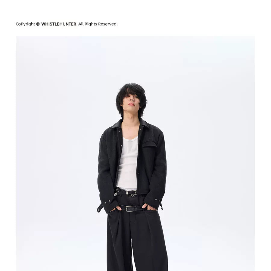 Wool Blend Quilted Short Jacket