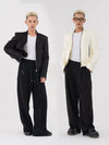 Men's Two-Tone Zip Shoulder Pad Jacket
