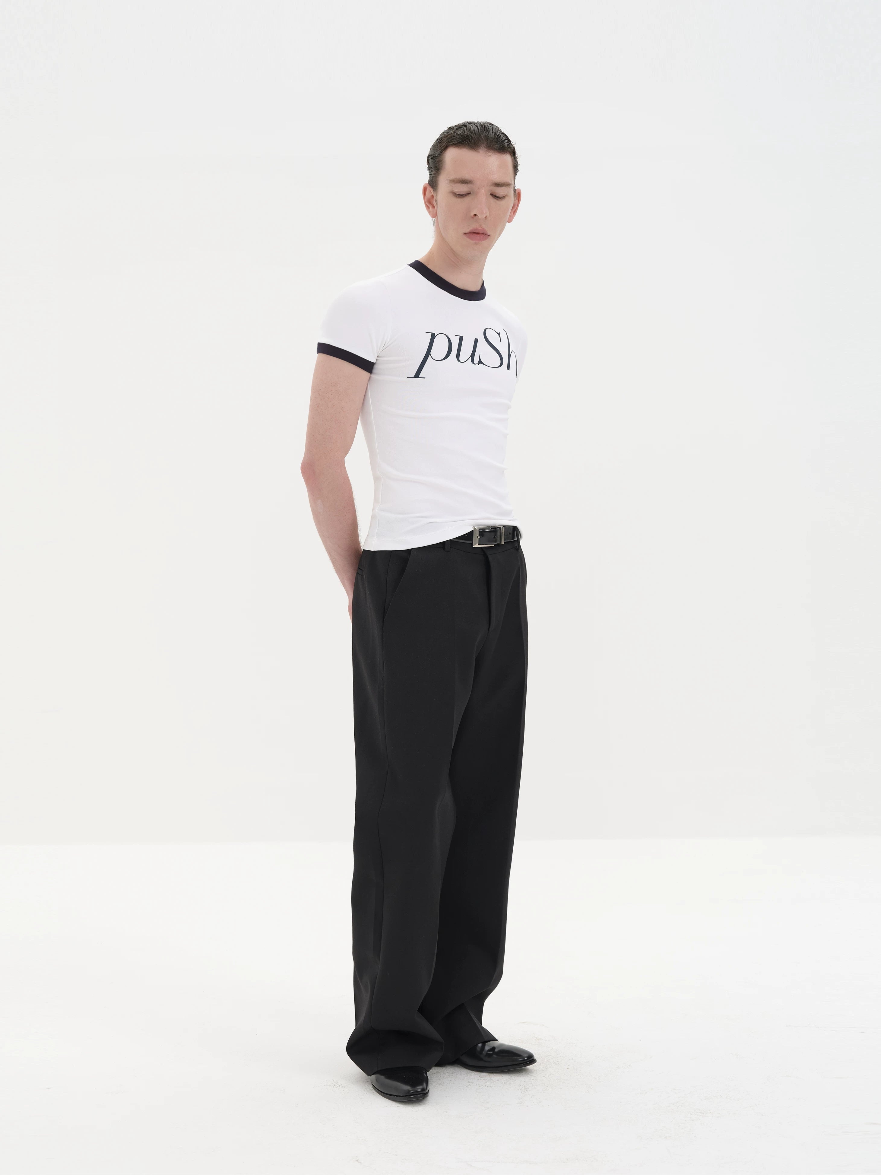 Printed Color Block Push Ringer Tees