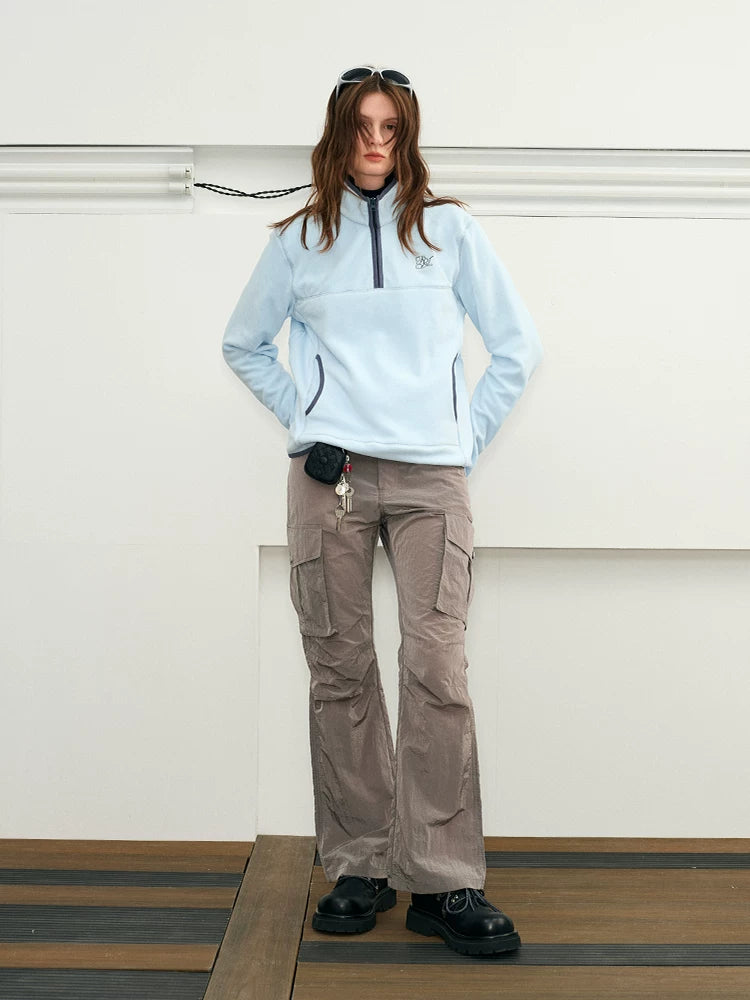 Warm Fleece Stand Collar Pullover Jacket