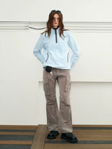 Warm Fleece Stand Collar Pullover Jacket