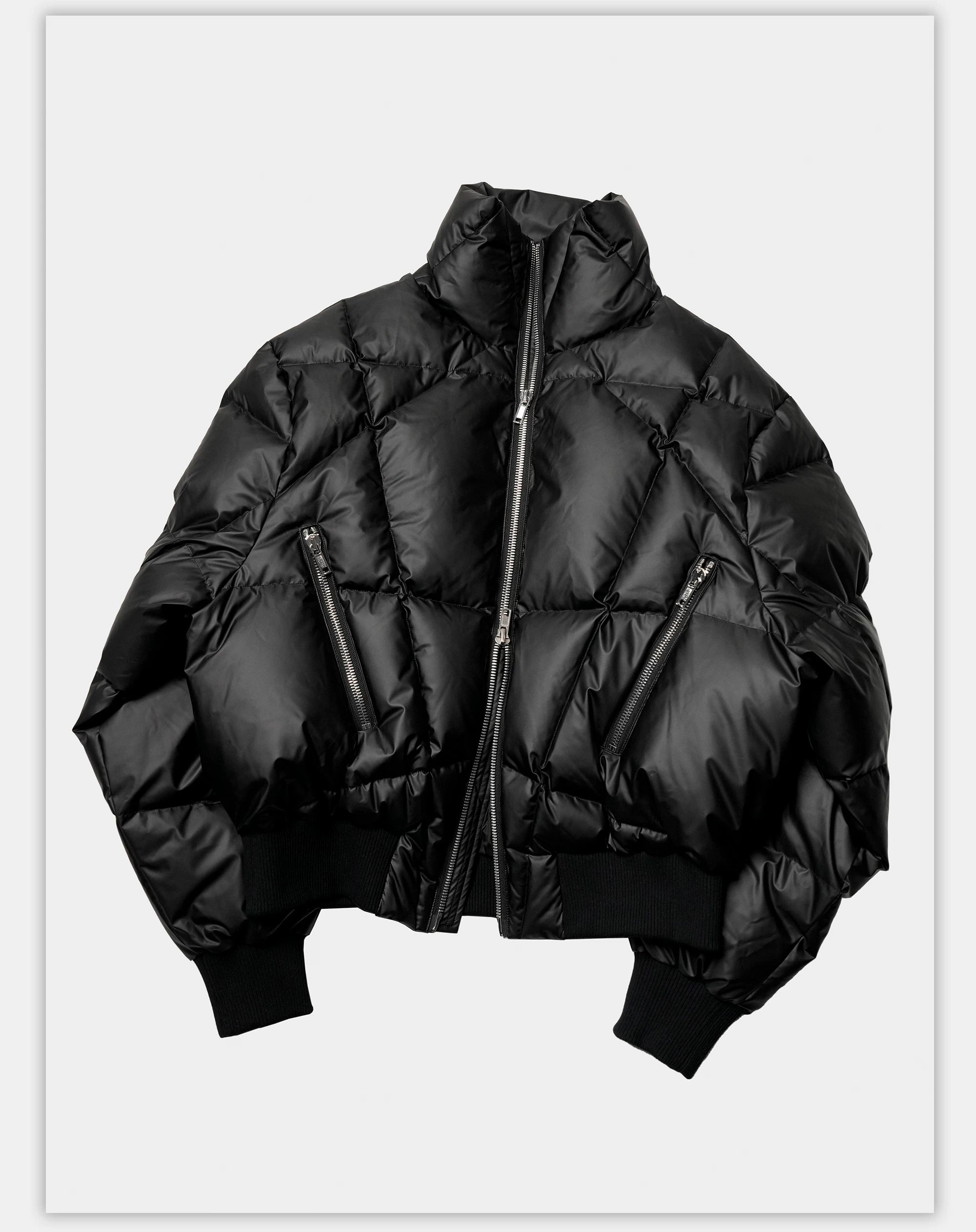 Oversized Zip Collar Puffer Jacket