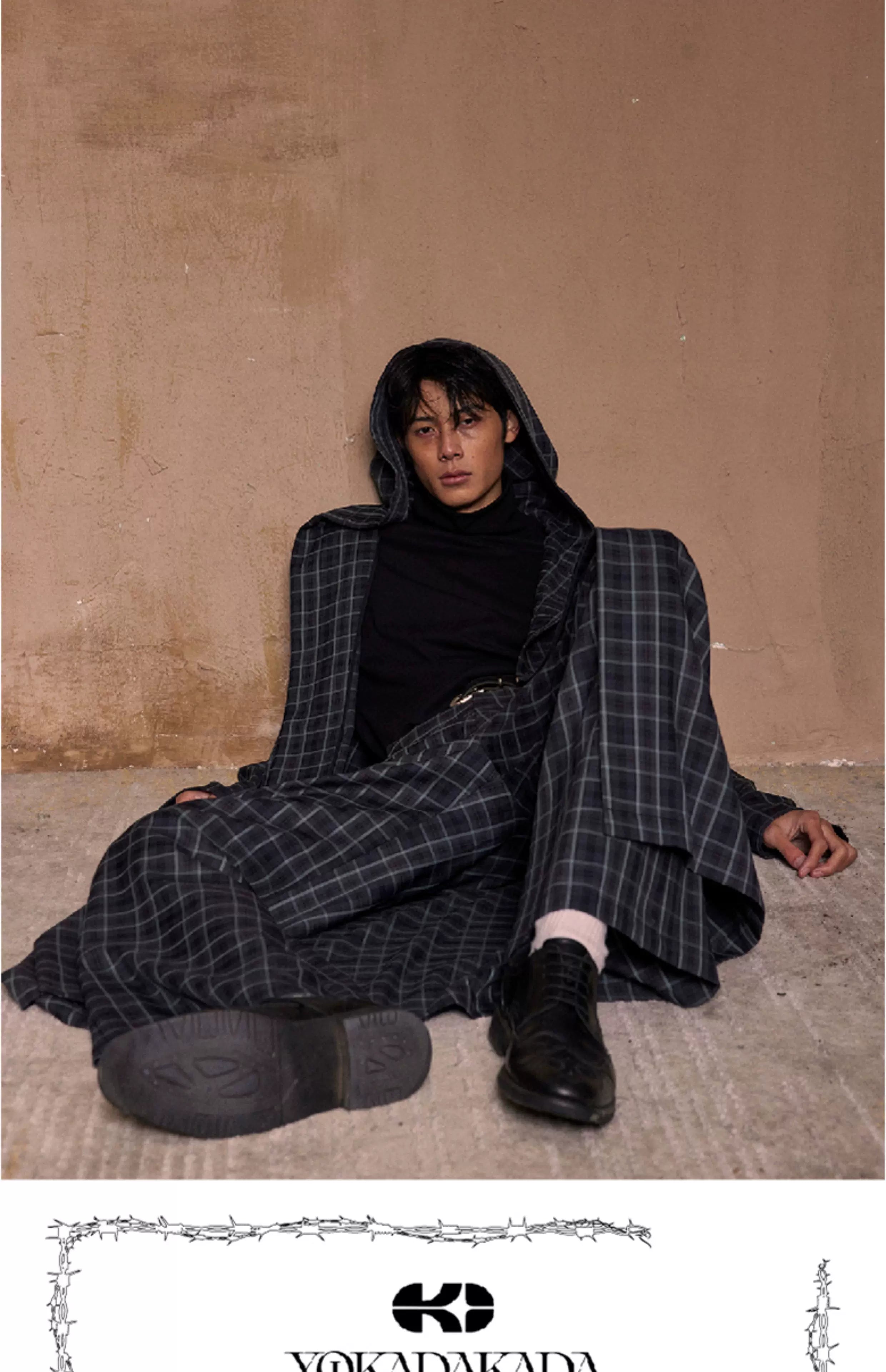 Lightweight Plaid Hooded Robe Set