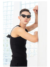 Y2K Black Devil Wings Slim Tank