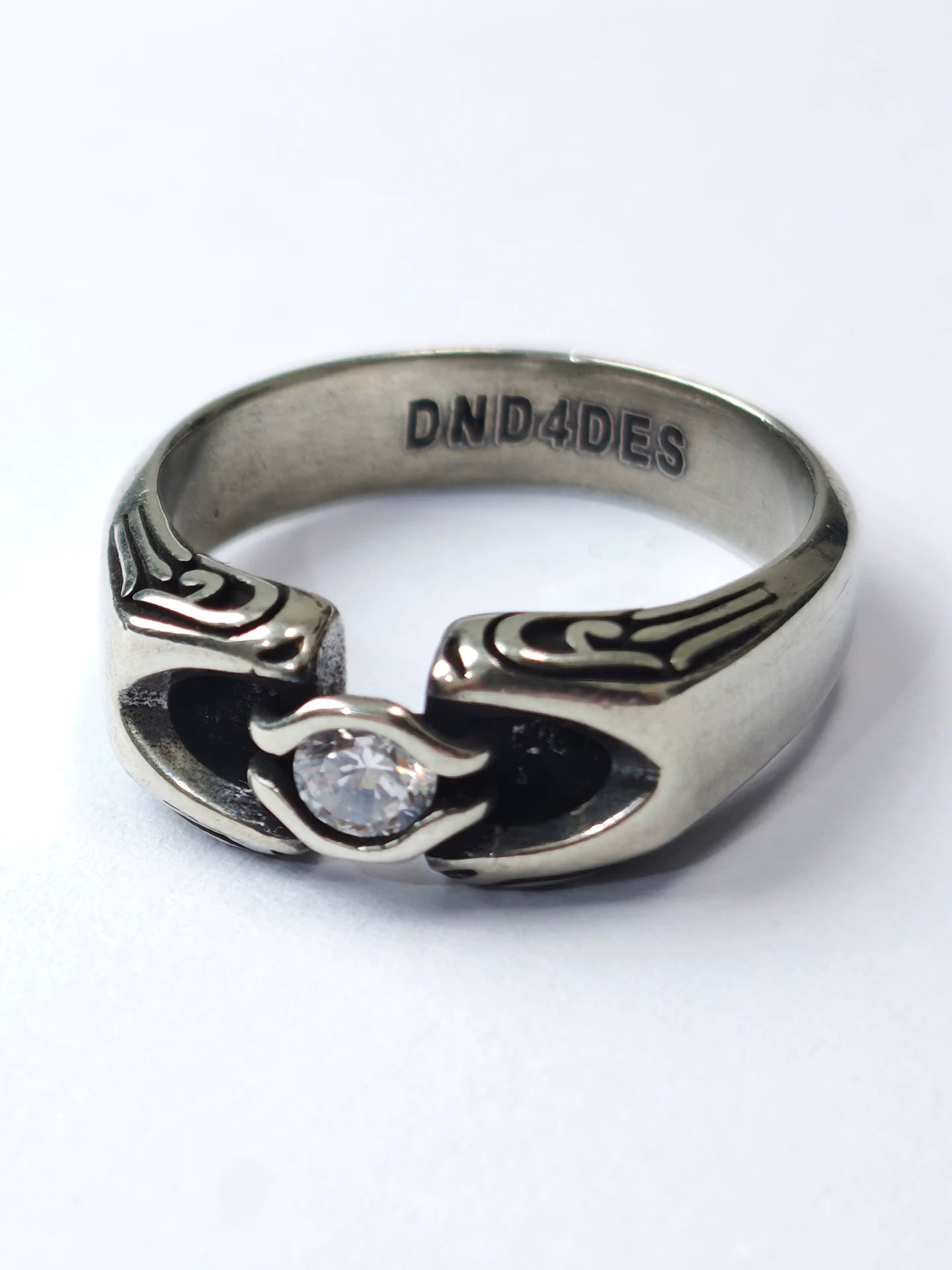 Handmade Distressed Gothic Honeysuckle Ring