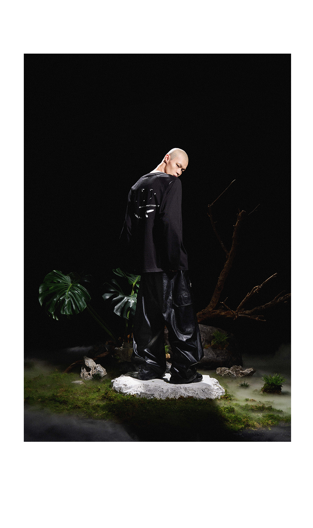 Pleated Tapered Leather Pants