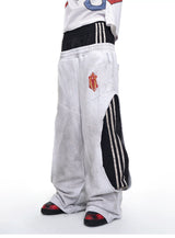 Men's 2-In-1 3-Stripe Wide Leg Sweatpants