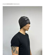 Breathable Wool Blend Printed Distressed Beanie