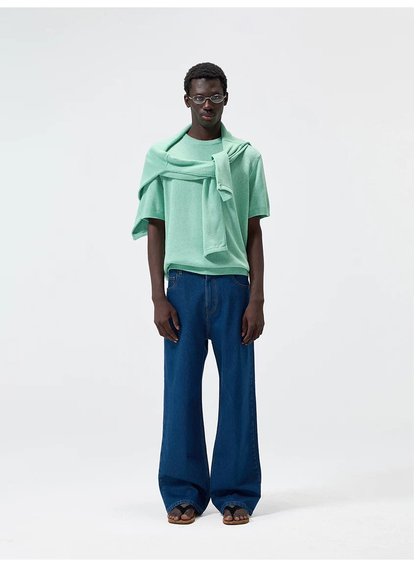 Linen Cotton Blend Short Sleeve Tee