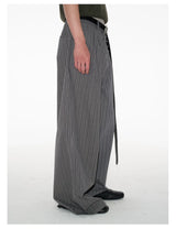 Plaid Pleated Wide Leg Pants