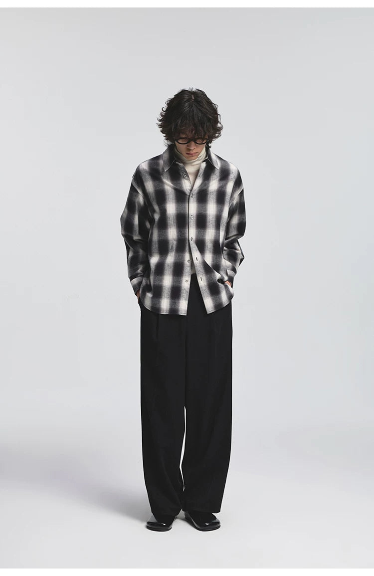 Pleated Elastic Waist Brushed Twill Slacks