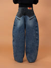 Men's Blue Wide Leg Distressed Jeans
