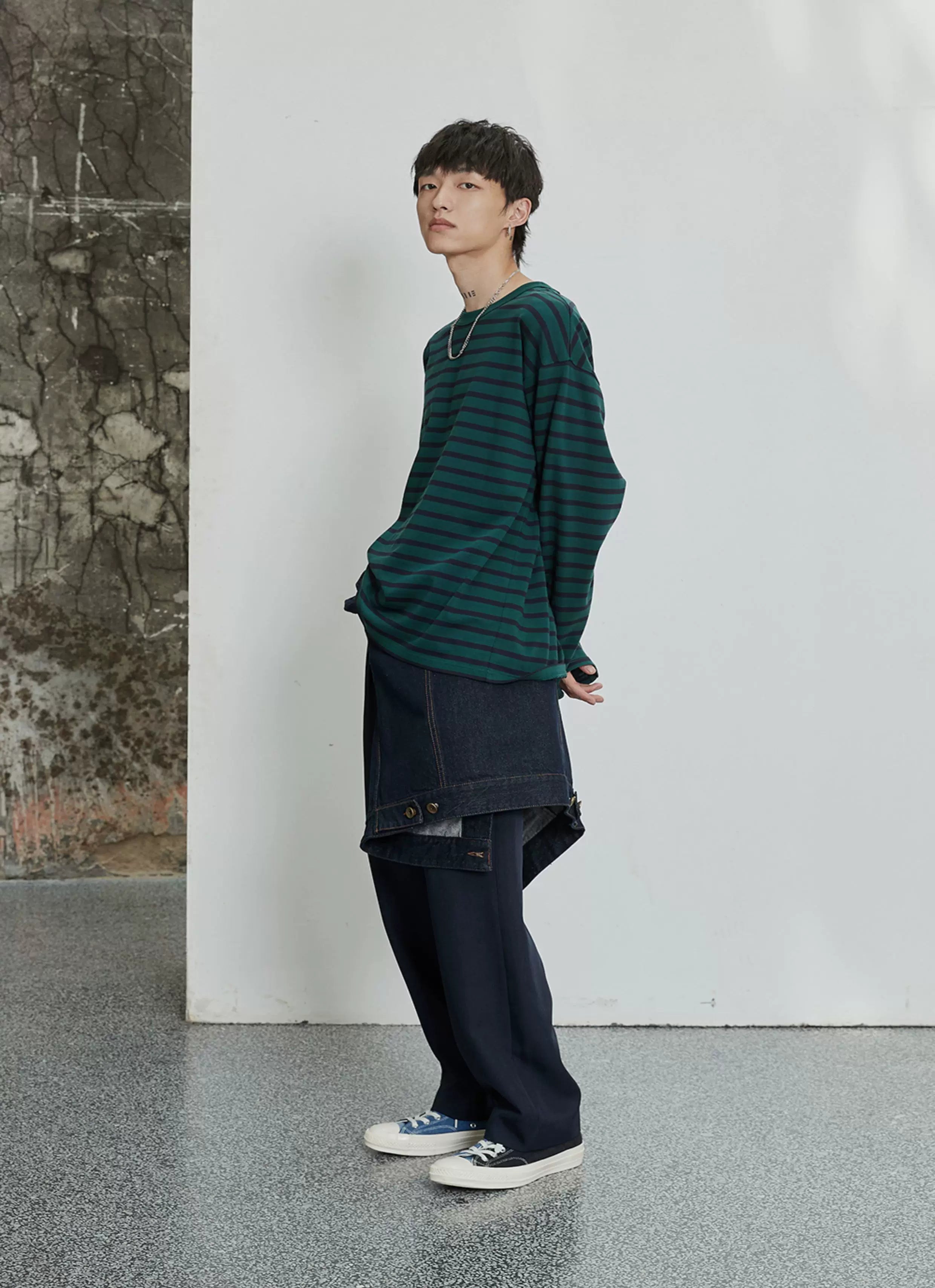 Pleated Wide Leg Suit Pants