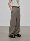 Adjustable Waist Wool Blend Dress Pants