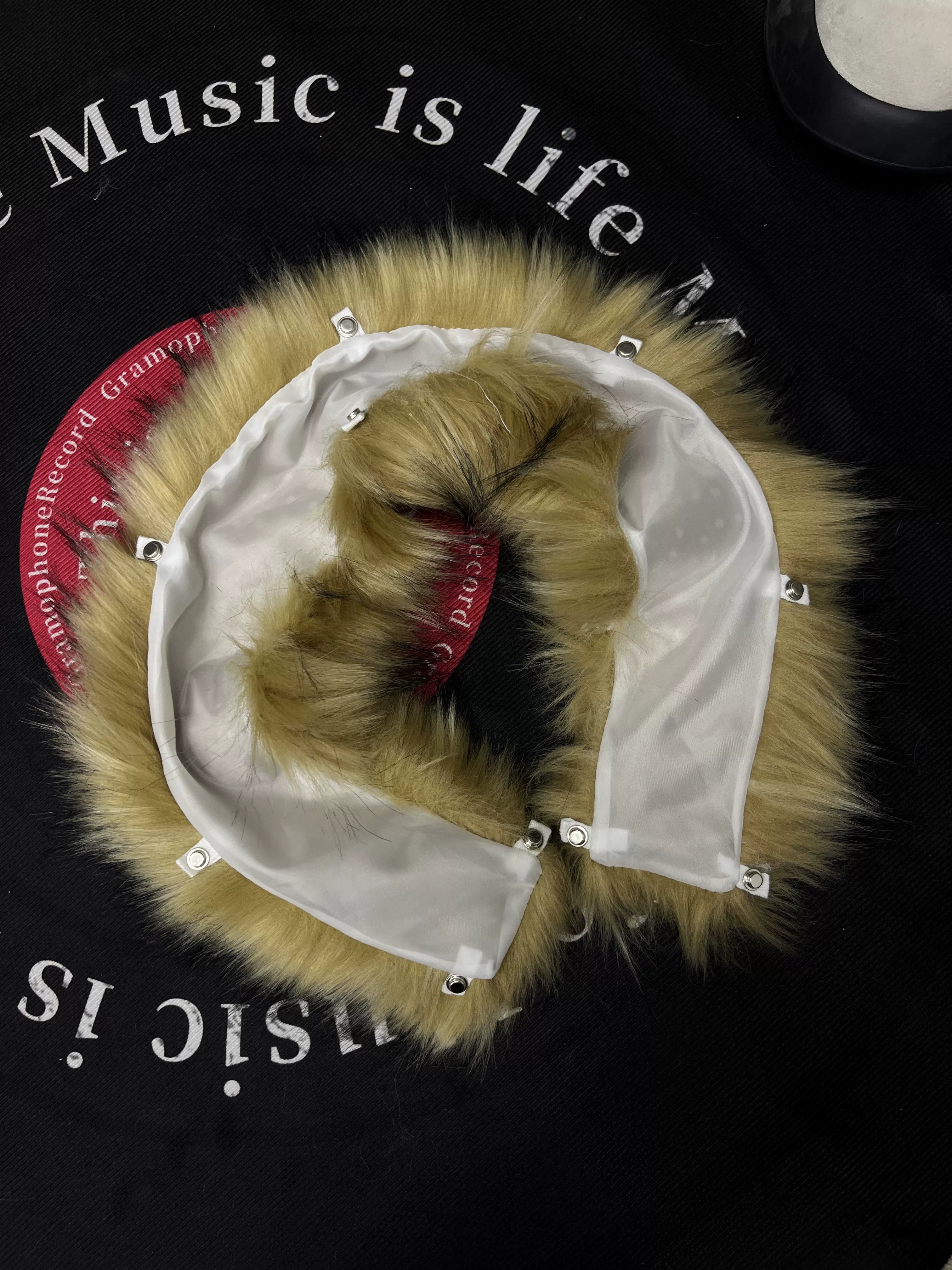 Ten-Color Removable Snap Fur Collar