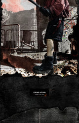 Loose Distressed Color Block Bloodfang Shorts