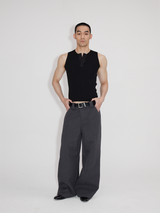 Wrinkle-Resistant V-Neck Cardigan Vest