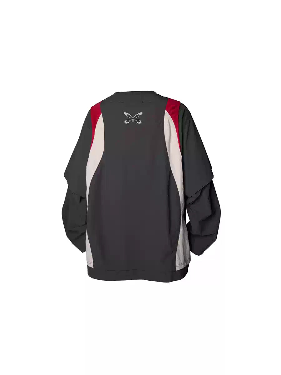 Colorblock Mesh Nylon Outdoor Long Sleeve