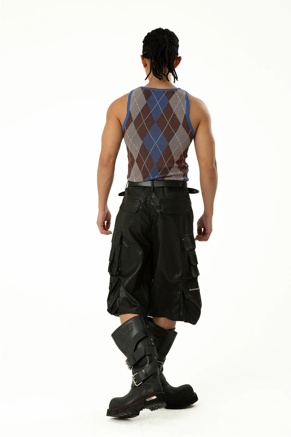 Men's Colorblock Plaid Knit Sports Vest