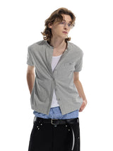 Premium Wool Blend Straight Shoulder Cardigan