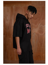Men's Black White Graphic Vintage Hoodies