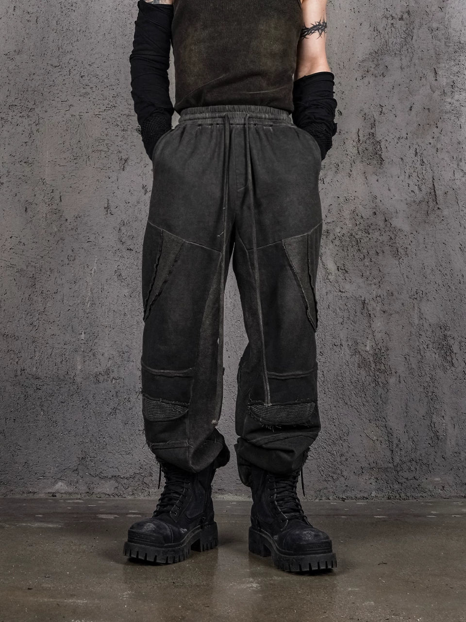 Demon Tooth Heavyweight Distressed Cuffed Sweatpants