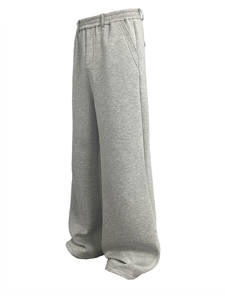 Flared Space Cotton Sweatpants With Pockets