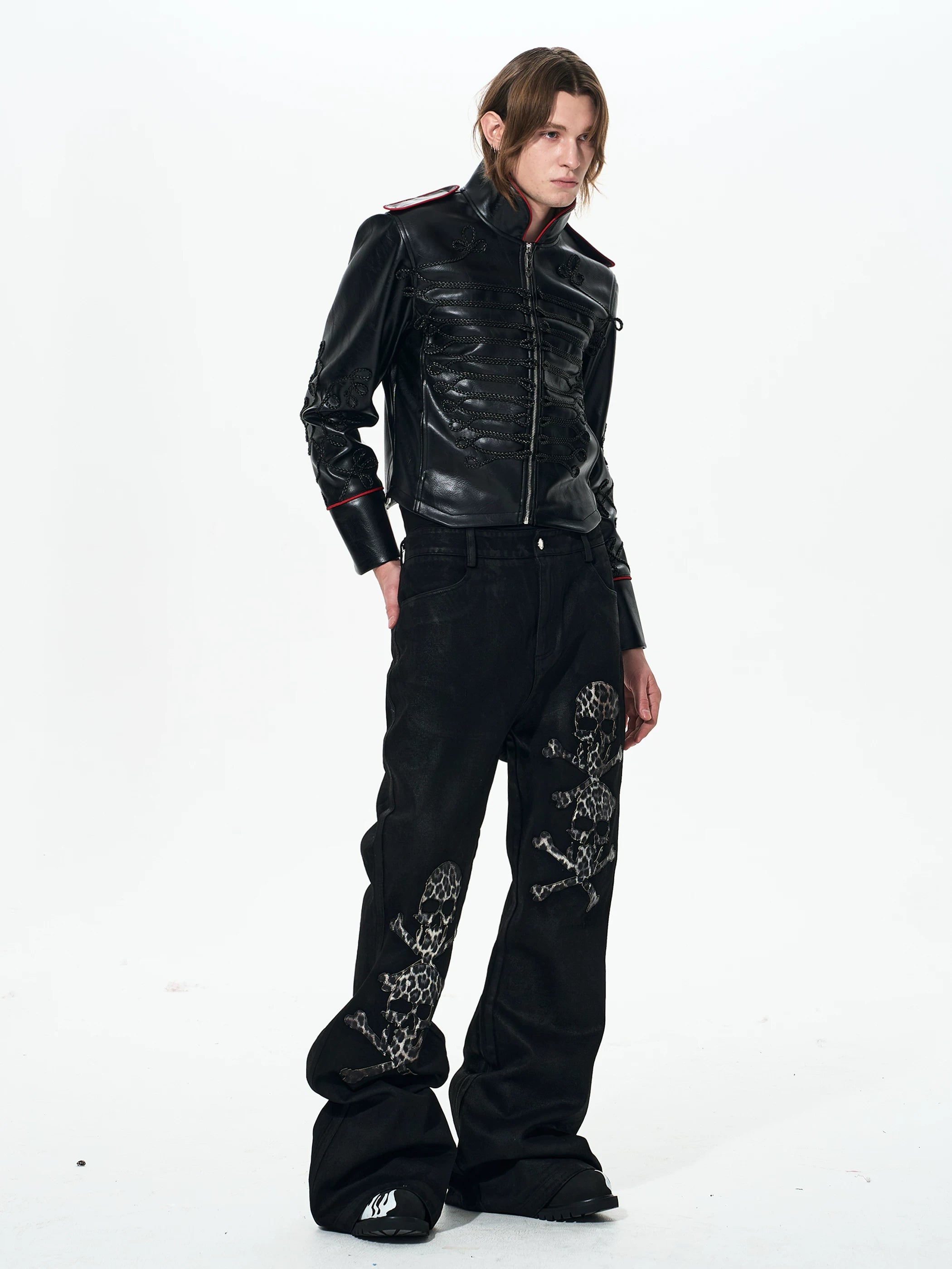 Men's Winter Stand Collar PU Jacket