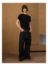 Slant Fly Flared Raw Denim Pants