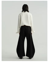 Sharp Collared Striped Pleated Shirt