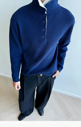 Reversible Two-in-One Stand Collar Sweater Coat