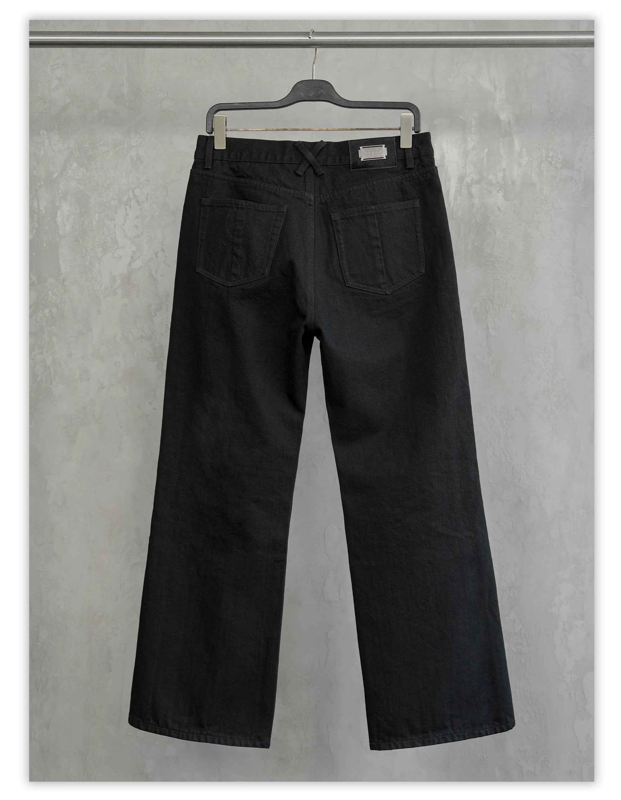Baggy 15 Oz Rigid Black Jeans