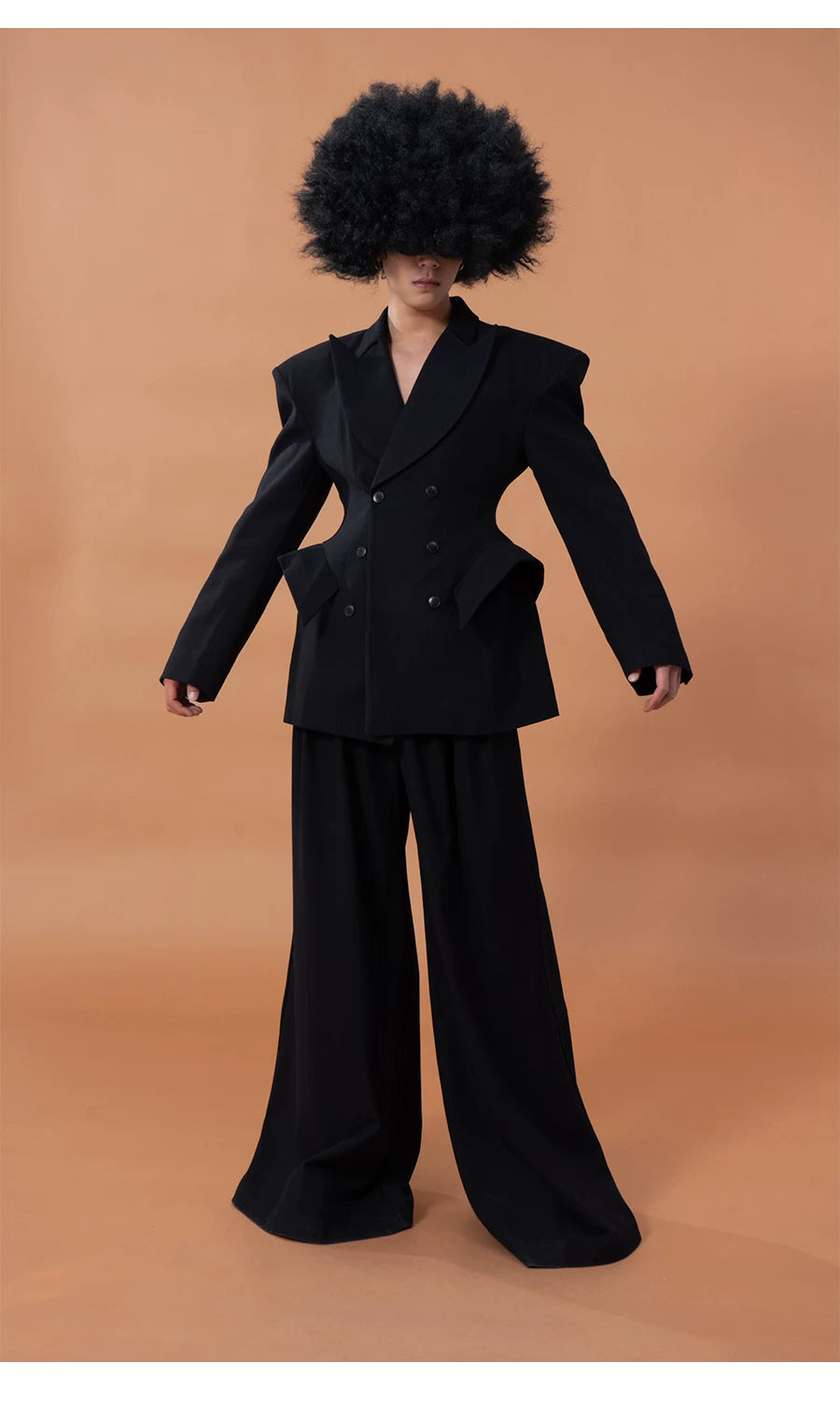 Men's Black Double Breasted Blazer