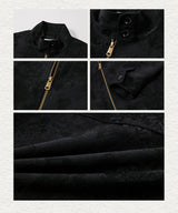 Men's Linen Floral Jacquard Harrington Jacket