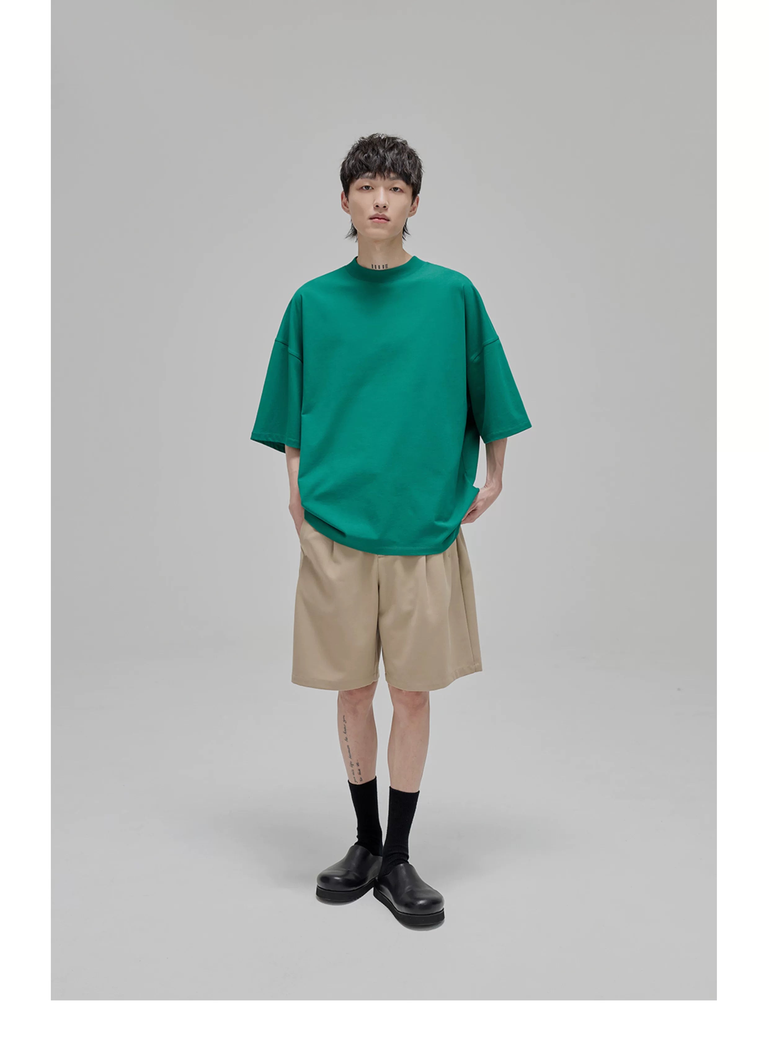 Vintage Ribbed Half Sleeve Tees